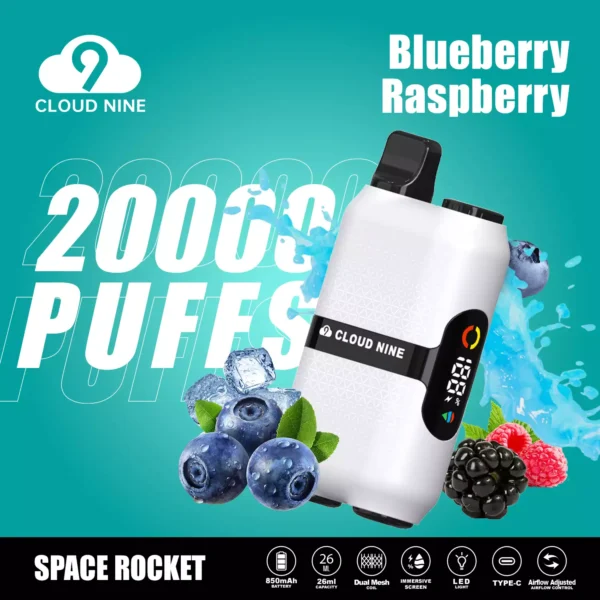 CLOUD NINE D33 20000 Puffs Иммерсивный экран с двойной сеткой 5% Перезаряжаемая одноразовая ручка для электронных сигарет с низким содержанием никотина Купить оптом - KeenVape - 6