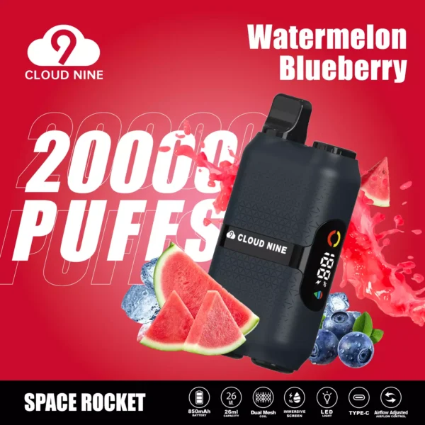 CLOUD NINE D33 20000 Puffs Иммерсивный экран с двойной сеткой 5% Перезаряжаемая одноразовая ручка для электронных сигарет с низким содержанием никотина Купить оптом - KeenVape - 9