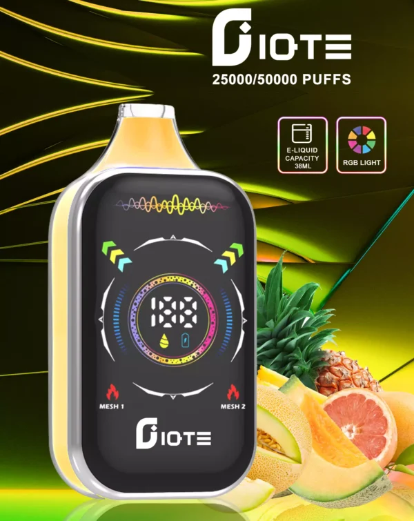 IQTE 50000 Puffs Dual Mesh RGB Полноэкранный 0% 2% 5% Перезаряжаемые одноразовые ручки для электронных сигарет с низким содержанием никотина Купить оптом - KeenVape - 2