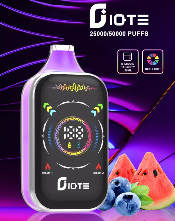 IQTE 50000 Puffs Dual Mesh RGB Полноэкранный 0% 2% 5% Аккумуляторная одноразовая ручка для электронных сигарет с низким содержанием никотина Купить оптом - KeenVape - 3