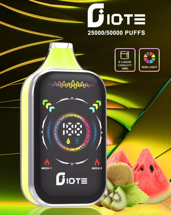 IQTE 50000 Puffs Dual Mesh RGB Полноэкранный режим 0% 2% 5% Перезаряжаемые одноразовые ручки для электронных сигарет с низким содержанием никотина Купить оптом - KeenVape - 4