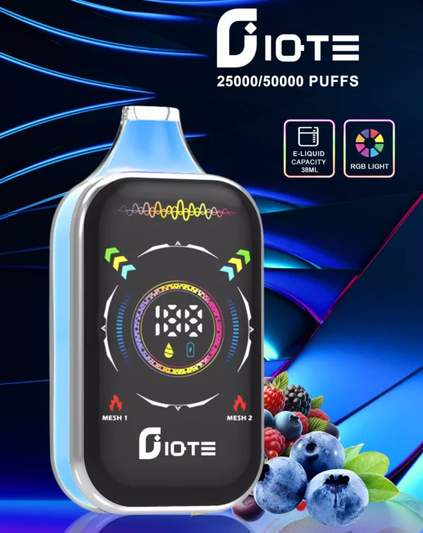 IQTE 50000 Puffs Dual Mesh RGB Полноэкранный 0% 2% 5% Перезаряжаемые одноразовые ручки для электронных сигарет с низким содержанием никотина Купить оптом - KeenVape - 7