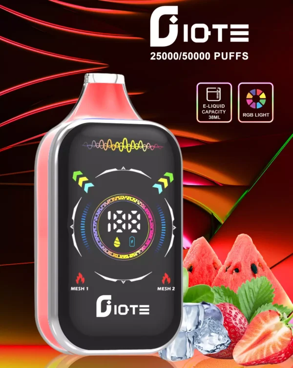 IQTE 50000 Puffs Dual Mesh RGB Полноэкранный 0% 2% 5% Перезаряжаемые одноразовые ручки для электронных сигарет с низким содержанием никотина Купить оптом - KeenVape - 9