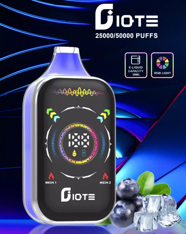 IQTE 50000 Puffs Dual Mesh RGB Полноэкранный 0% 2% 5% Перезаряжаемые одноразовые ручки для электронных сигарет с низким содержанием никотина Купить оптом - KeenVape - 10